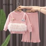 1-6 years Girls' Sweater Set Autumn New Baby Love Print Long ...