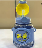 Water Bottle with Straw and Straps
