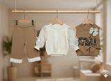 3pc New Spring Autumn Baby Clothes Suit Girls Outfits
