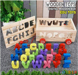 Alphabet Raw Wood Trailer/ Pulling Toy Car/ Educational Learning Fun Game for Kids