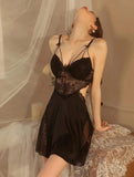 Bottone Lingerie Hot Dress Transparent Backless Lace Sleepwear