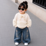 christmas girls sweater stylish girls' spring autumn winter mink