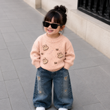 Spazoro Toddler Girls Sweaters, Long Sleeve Crew Neck Fall ...