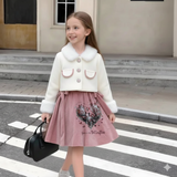 3pc girls christmas valentines day outfit toddler coat irregular ..