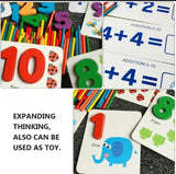 Early Learning Flash Card Number Mathematics Teaching Matching Education Wooden Puzzle Game Toys