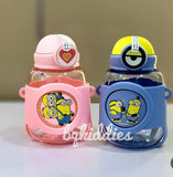 Water Bottle with Straw and Straps