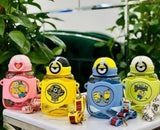 Water Bottle with Straw and Straps