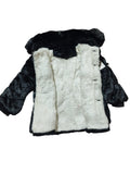 Baby Girl Faux Fur Cape Coat Thick Jacket Cute Pom Pom Warm Winter Outwear Black