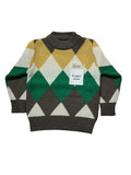 Winter Fashion Argyle Cashmere Sweater Boys Thick Warm Knit Pullover