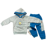 Warm & Stylish Hoodie Set for Kids Grey & Blue