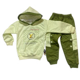 Warm & Stylish Hoodie Set for Kids Dark Green