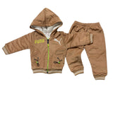 Warm & Stylish Hoodie Set for Kids Brown