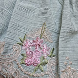 Custom Made Tea Length Lilac Infant Dress With Handmade Flowers And Exquisite Lace Appliques