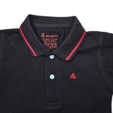 Buy WROGN YOUTH Boys Black Solid Polo Collar Regular Sleeves Pockets Pure Cotton Slim Fit T-shirt
