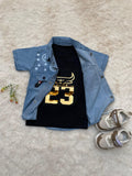 Denim Shirt For Boy | Regular Fit Shirt | Fancy Shirt |Denim Light Blue Shirt| Double Pocket Shirt | Stylish
