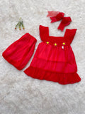 Little Girl Summer New Suspenders Fashion Dress Princess A Line Sleeveless Bowknot
