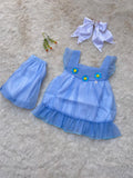 Little Girl Summer New Suspenders Fashion Dress Princess A Line Sleeveless Bowknot