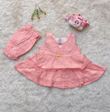 Trendy Partywear And Festive Design  Baby Girl Trendy Cotton Blend Top Skirt Set Top And