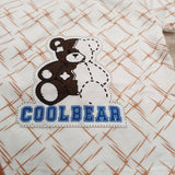 2PCS Children Boy Clothes Set Bear Print Short Sleeve T-shirt+Wave Point Shorts Fashion Summer