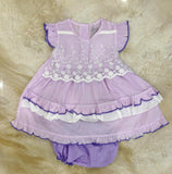 100% Cotton Summer Lolita Ball Gown for Infant Girls Kids Princess Pink Floral Lace Dress Children Design
