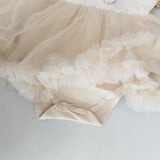 New Arrival Princess Romper Dress With Hair Band &amp; with Embroidery Soft Gauze Bodysuite Old Baby Gitls,