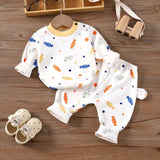 Lovely Baby Pajama Set Breathable Long Sleeve Clothes for Children Toddlers