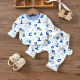 Lovely Baby Pajama Set Breathable Long Sleeve Clothes for Children Toddlers