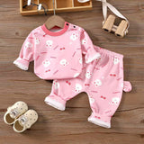 Lovely Baby Pajama Set Breathable Long Sleeve Clothes for Children Toddlers