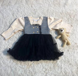 New Cute Leopard Print Baby Girl Dress For Spring And Autumn, Fake Two Long Sleeved Children'S Clothes (9 Months -3 Years Old)