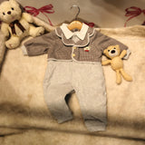 MILANCEL Baby Girls Clothes Autumn Newborn Babe Double Layer Jumpsuit 0-2Y Cute Bow Peter Pan Collar Romper Sweet Infant Outwear