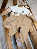 Boys' Autumn and Winter Sweater Set with&nbsp; CAP Knitwear Two-Piece Warm Round Neck Sweaters and Pants, Perfect for Outdoor