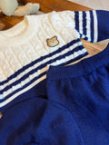 Boys' Autumn and Winter Sweater Set with&nbsp; CAP Knitwear Two-Piece Warm Round Neck Sweaters and Pants, Perfect for Outdoor