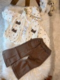 3pcs Spring And Autumn Girl  Set Soft, Warm And Comfortable Fabric Cute Bow Design Suitable for  Babies to Wear Indoors And Outdoors Can Be Given As a Gift, for Outdoor