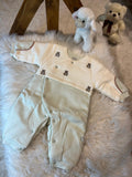 Baby&nbsp; Winter Outfit -  Teddy Bear Onesie with , Soft Non-Stretchy Romper for Newborns, Easy-diaper-change, Fall/Winter Clothing