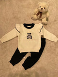 Beau KiD - Girls Ivory & Black Knit Ensemble | Childrensalon
