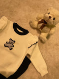 Beau KiD - Girls Ivory & Black Knit Ensemble | Childrensalon