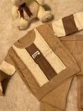 boys' autumn winter knitted sweater set pants casual outfit