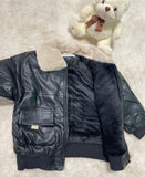 Jacket Tiger Children | Pu Leather Outwear Coats | Leather Jacket Kids - Winter Pu