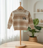Waffle Textured Knitted Turtleneck Sweaters for Boys Unisex Sweaters Fall Baggy Pullovers