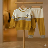 boys' newborn sweater set autumn winter round neck long