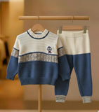 boys' newborn sweater set autumn winter round neck long