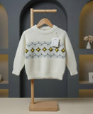 Baby Girl  Printed Sweater Cream