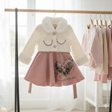 3pc girls christmas valentines day outfit toddler coat irregular ..