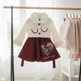 3pc girls christmas valentines day outfit toddler coat irregular ..