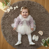 Girls Knitted Cardigan Tutu Dress Two Piece Set Moms Mini Mart