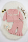 Baby Girls Clothes Set Lace Wool Sweater Suit For Girl