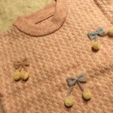 Pink Pom Pom Sweater Baby Girl Baby Girls' Embroidered Daisy