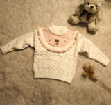 cable knit sweater jacket collar button