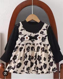 baby Girl Brown Black  theme frock | 1-3 Years