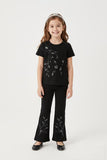 Baby Girl  Black Embroidered Straight Leg Trousers | Primark